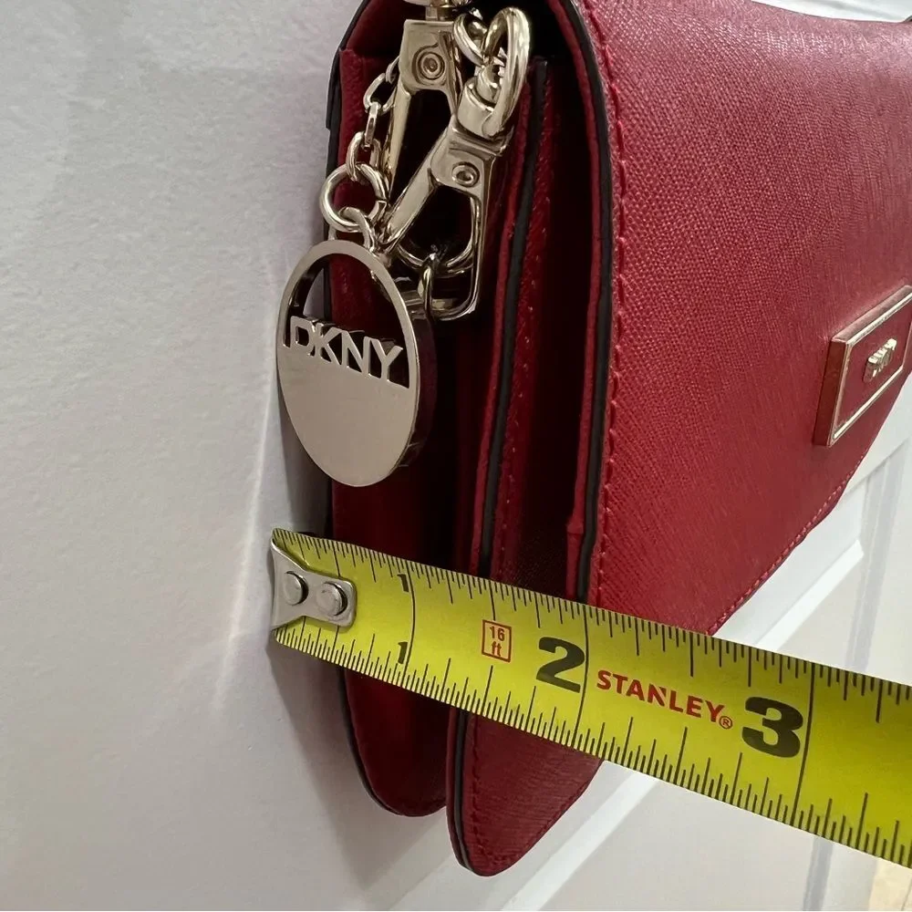 DKNY Saffiano Leather Red Crossbody Bag